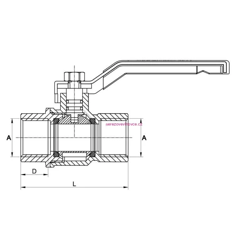 Plynový kulový kohout 1/2" 2200