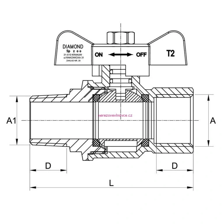 Plynový kulový kohout 1/2" 2221