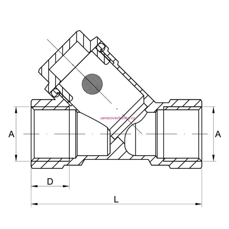 Plynový filtr šikmý 1/2" 2300