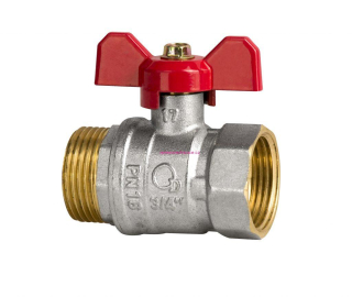 Kulový kohout 3/4"WZ Diamond červený motýlek