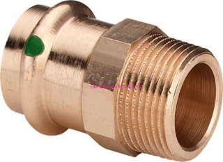 Viega Sanpress Přechodka Cu lisovací 2211 s vnějším závitem pro vodu/topení 22 mm x 3/4"
